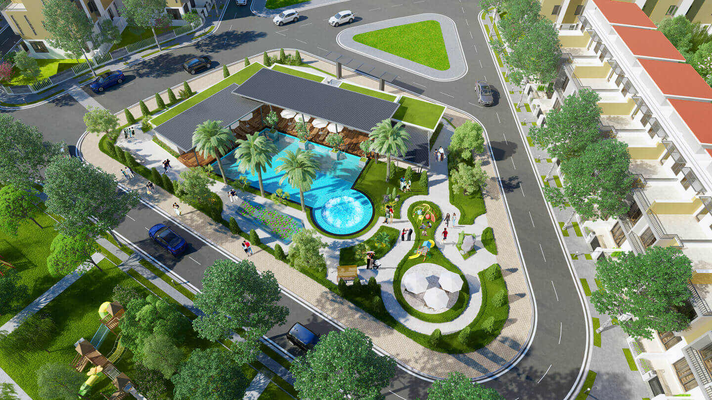 Không gian sống xanh tại Khu đô thị Trần Anh Riverside