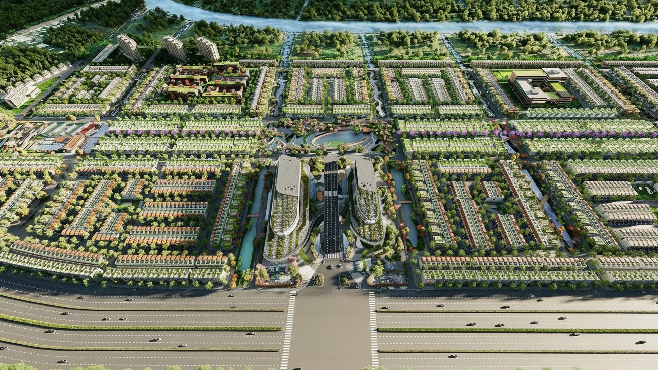 Tiện ích công viên và hồ bơi tại LA Home Long An