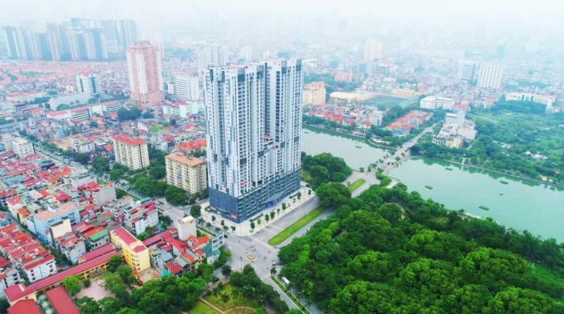 Hồ Văn Quán trong Khu đô thị mới Văn Quán