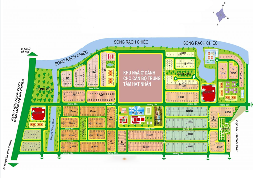 Sơ đồ phân lô chi tiết Khu nhà ở Nam Long Cần Thơ