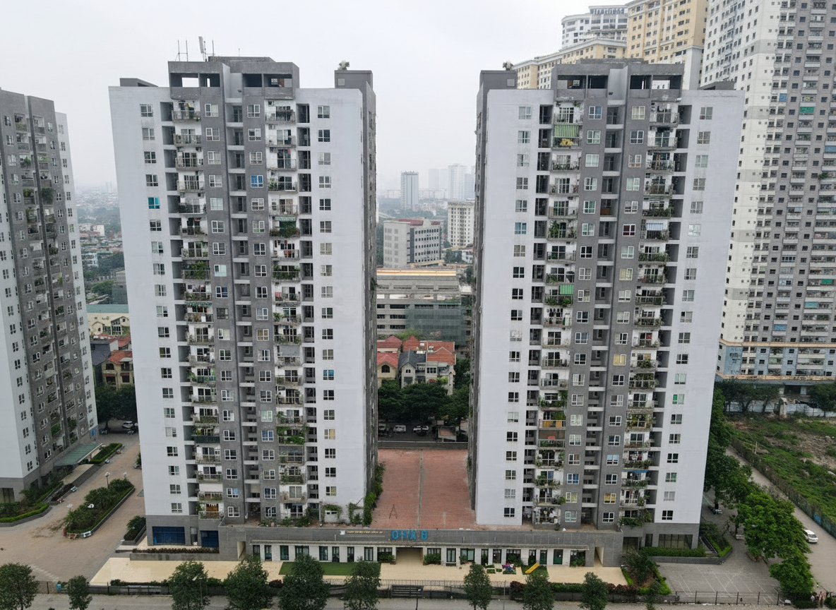 Toàn cảnh chung cư Thông tấn xã Việt Nam, Hoàng Mai, Hà Nội