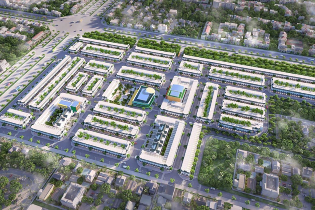 Đường sá và nhà phố tại KDC Phú Hồng Thịnh 10