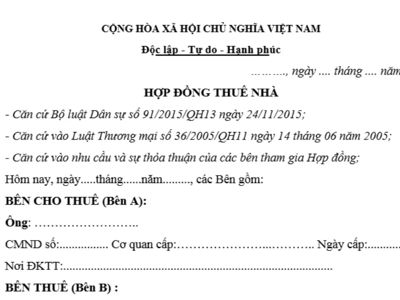 Hợp đồng thuê nhà với các điều khoản cơ bản – Mẹo tránh bị tăng giá thuê trọ.