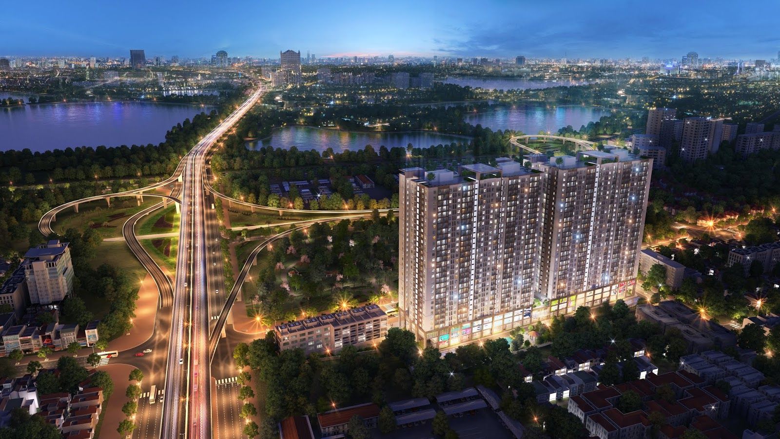 Toàn cảnh Khu đô thị Green Park Trần Thủ Độ, Hoàng Mai