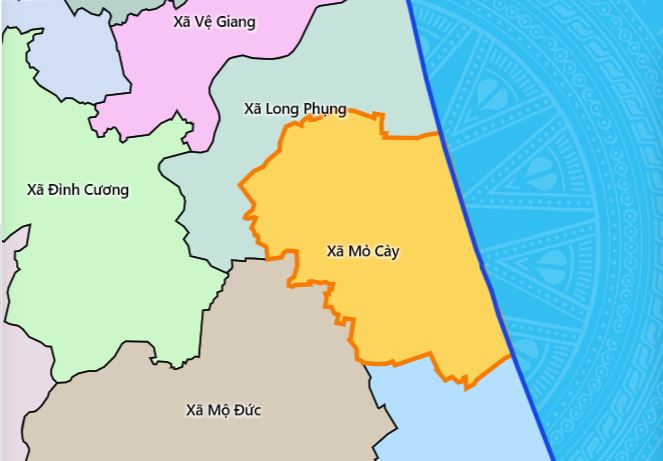 Bản đồ xã Mỏ Cày - Nhấn để xem ảnh lớn