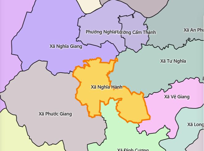 Bản đồ xã Nghĩa Hành - Nhấn để xem ảnh lớn