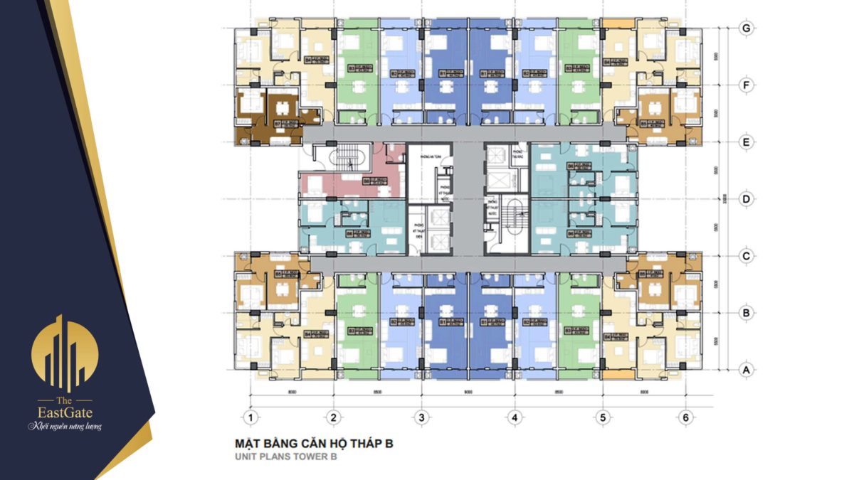 Mặt bằng điển hình căn hộ tại Chung cư The East Gate