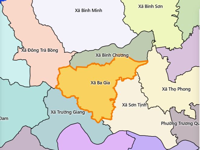 Bản đồ xã Ba Gia - Nhấn để xem ảnh lớn