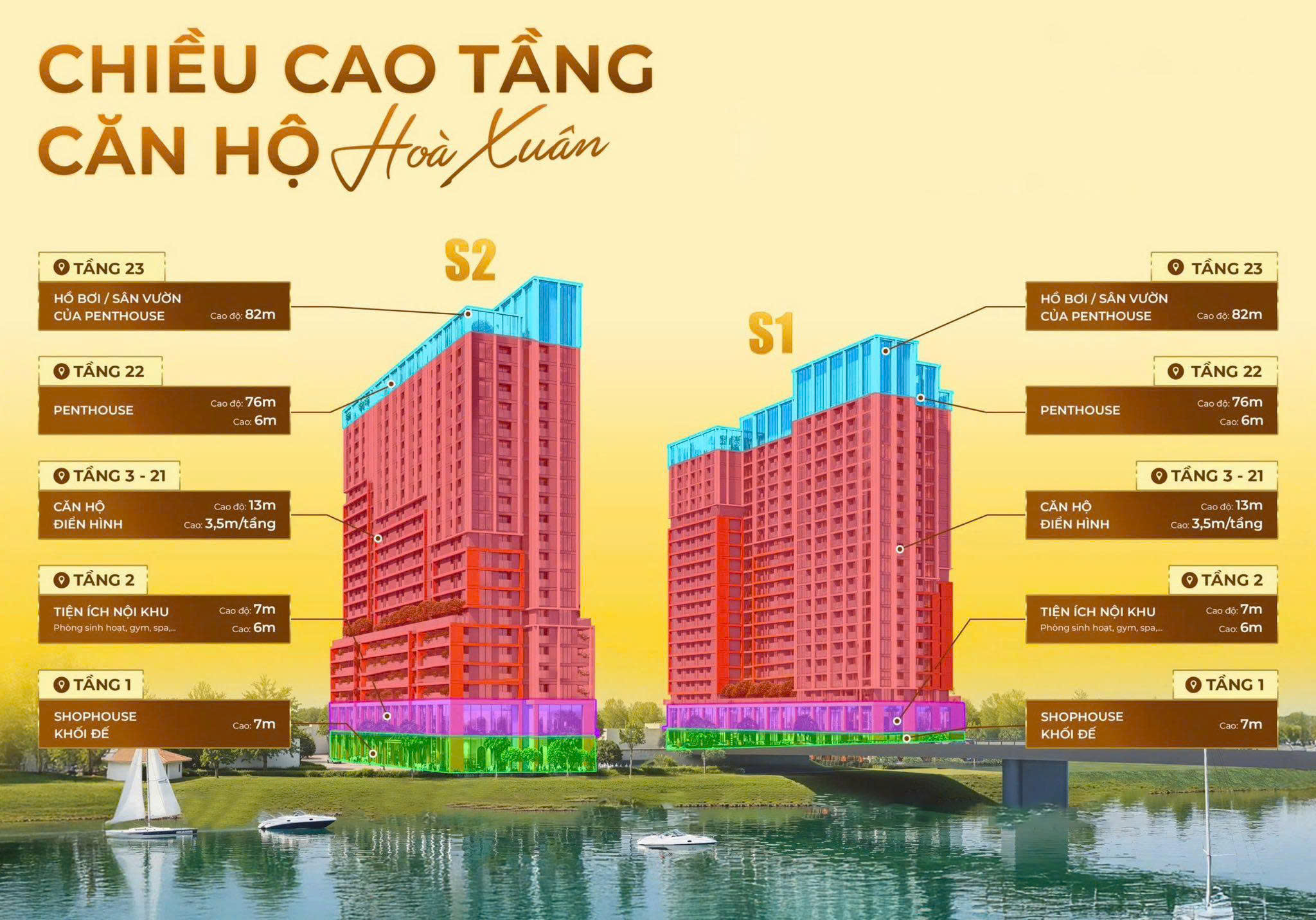 Sơ đồ mặt bằng chi tiết Sun Spana Tower Đà Nẵng