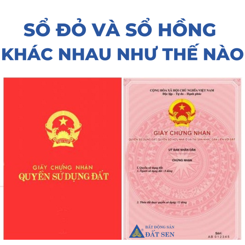 So sánh khác nhau giữa sổ đỏ và sổ hồng