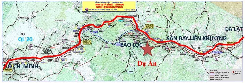  Cao tốc Dầu Giây Liên Khương được chia thành ba đoạn chính để triển khai xây dựng. 