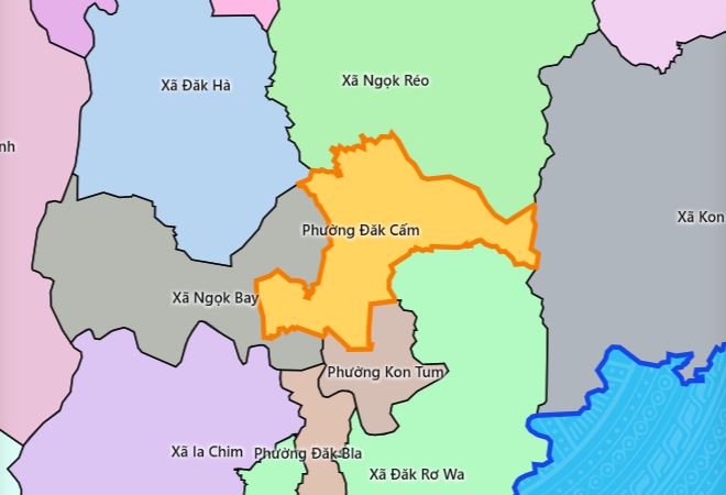 Bản đồ phường Đăk Cấm - Nhấn để xem ảnh lớn