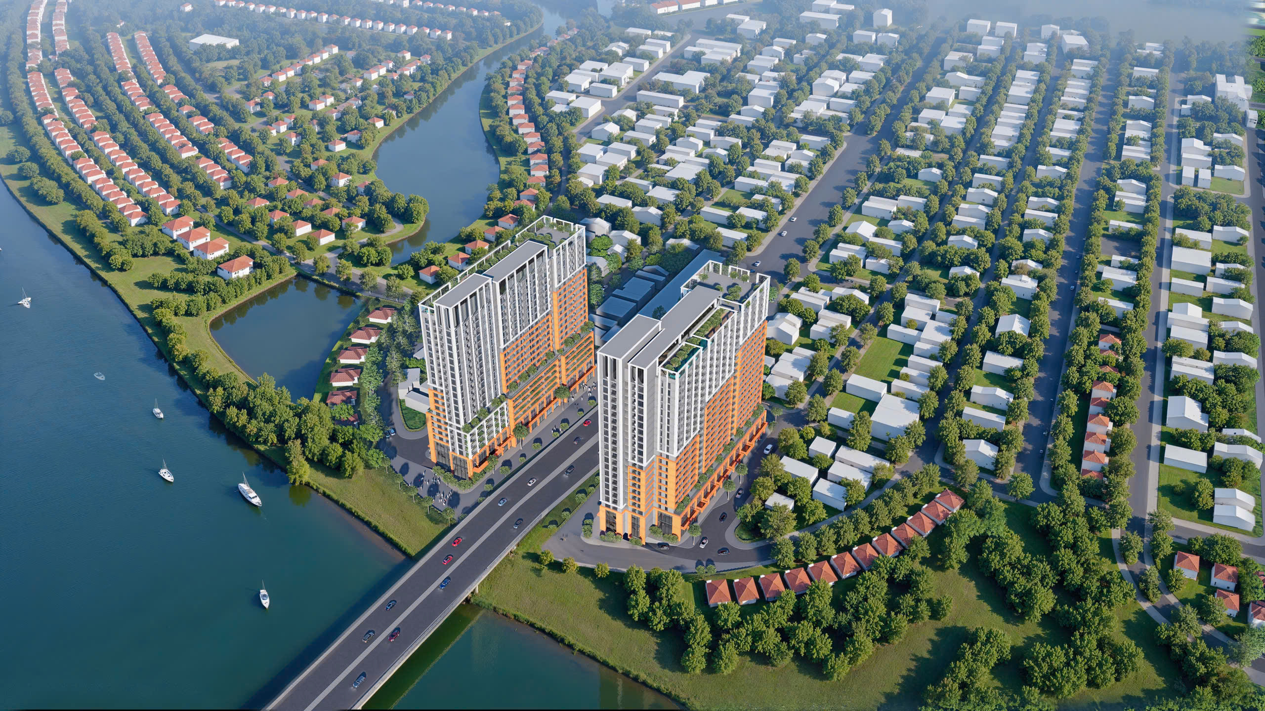 Phối cảnh tổng thể dự án Sun Spana Tower Đà Nẵng hạng sang