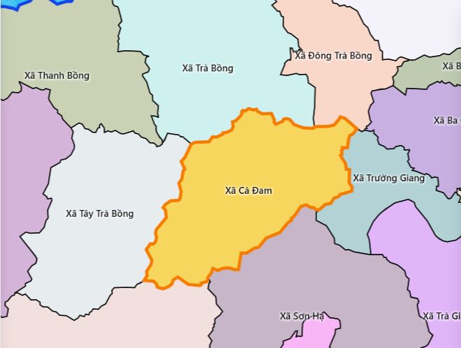 Bản đồ xã Cà Đam - Nhấn để xem ảnh lớn
