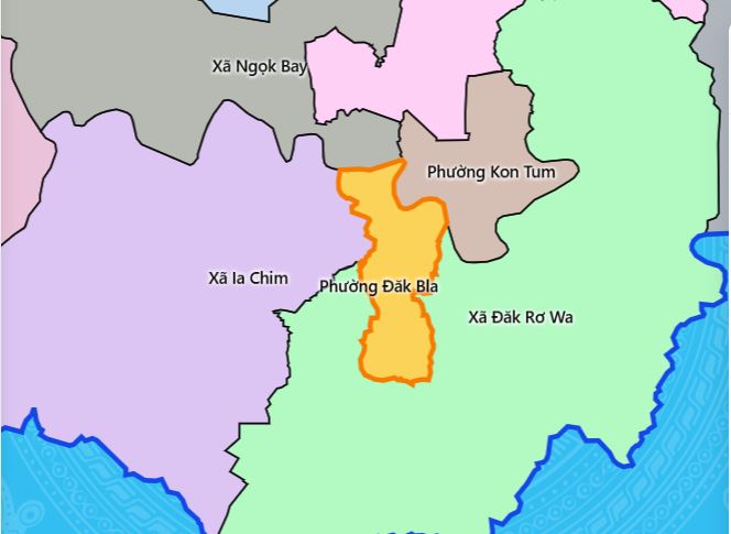 Bản đồ phường Đăk Bla - Nhấn để xem ảnh lớn