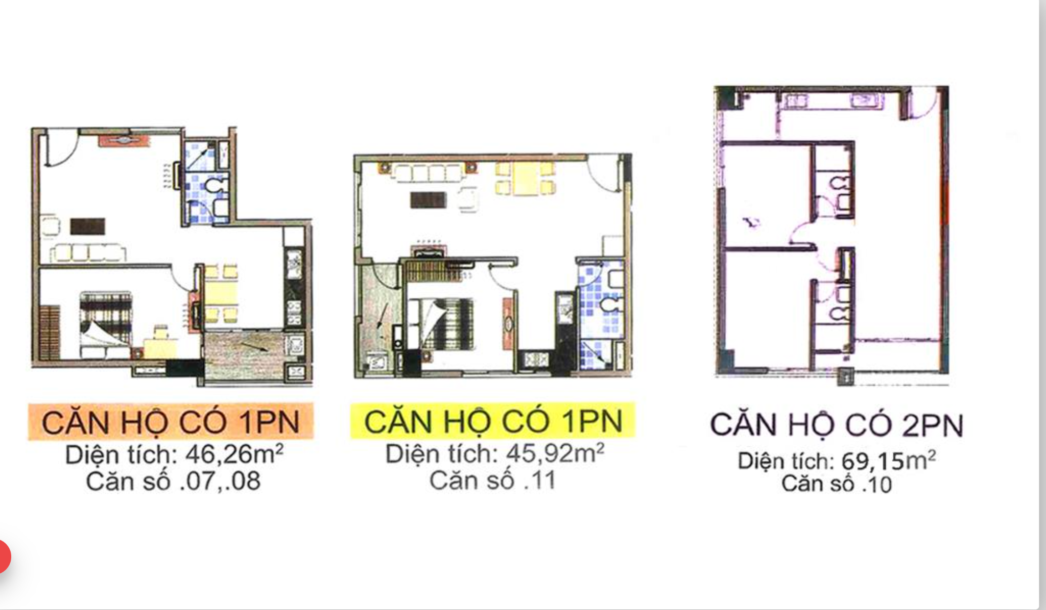 Mặt bằng điển hình căn hộ tại Chung cư Khuông Việt