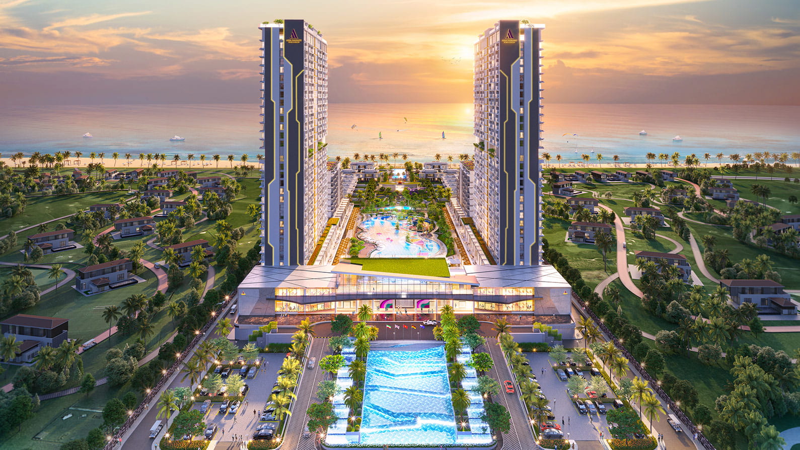 Hồ bơi vô cực tại Aria Đà Nẵng Hotel & Resort hướng biển