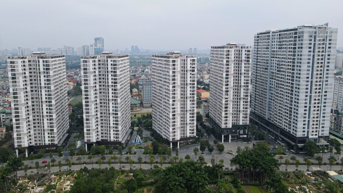 Tổng quan dự án Nhà ở cho cán bộ chiến sỹ Bộ Công an từ trên cao