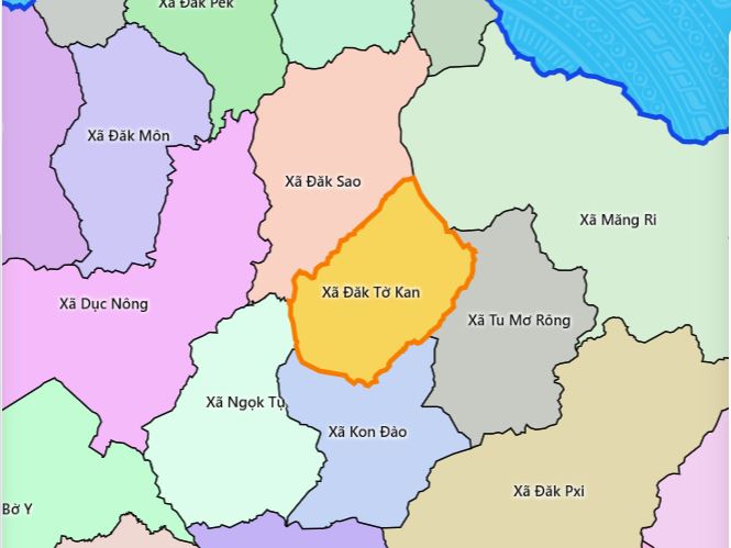 Bản đồ xã Đăk Tờ Kan - Nhấn để xem ảnh lớn