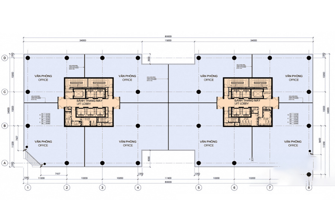 Mặt bằng điển hình HUD Building Bình Thạnh