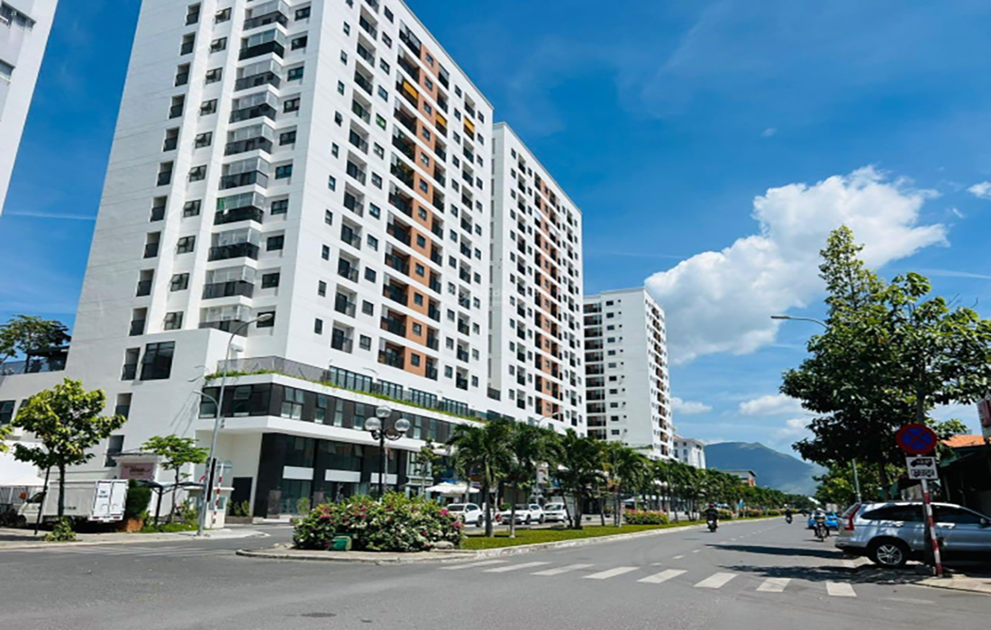 Toàn cảnh chung cư CT3 trong khu đô thị Vĩnh Điềm Trung