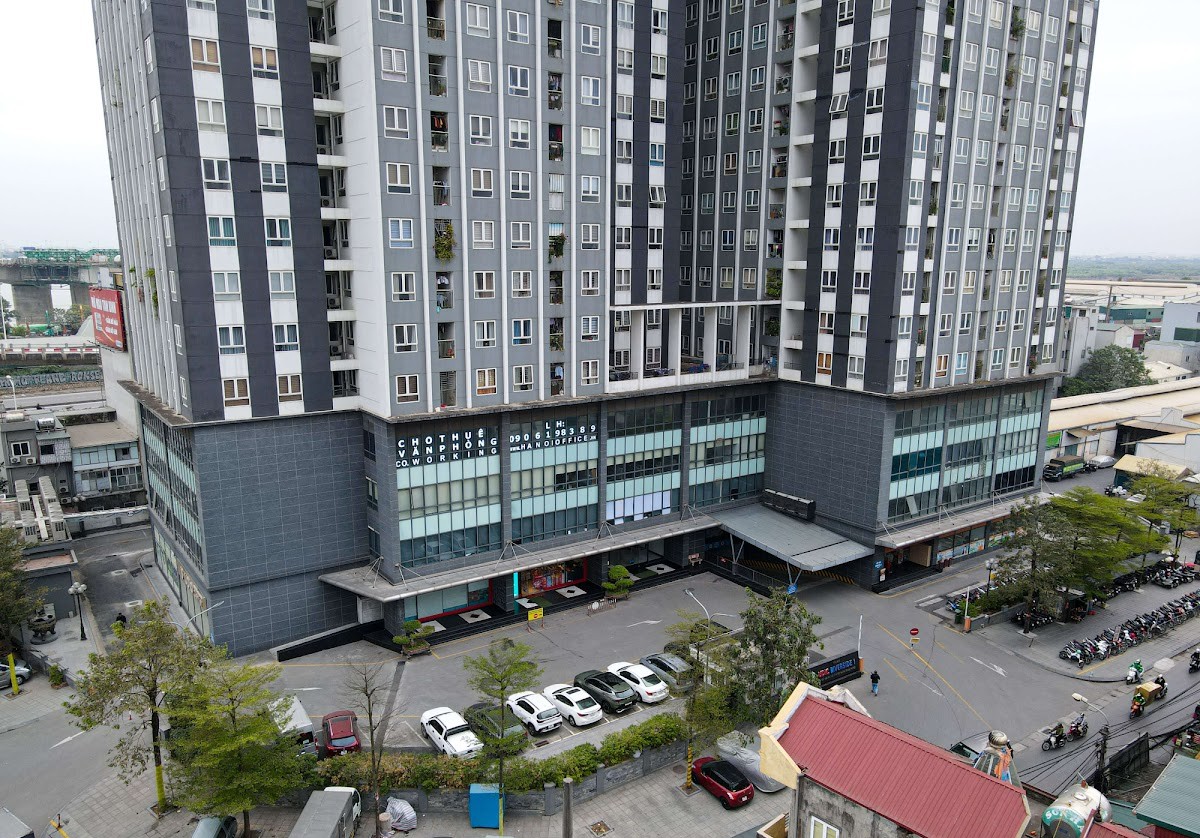 Tổng quan dự án Udic Riverside 122 Vĩnh Tuy nhìn từ trên cao