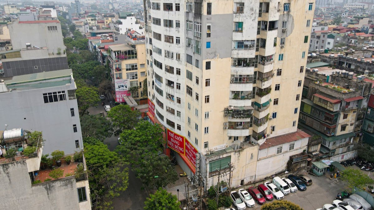 Tổng quan Chung cư 27 Lạc Trung từ trên cao