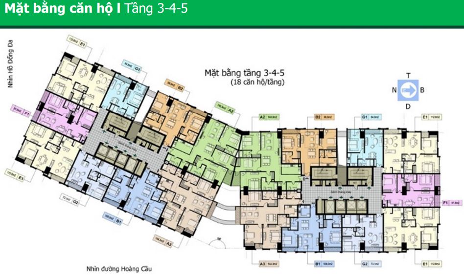 Mặt bằng tổng thể D’. Le Pont D’or - Hoàng Cầu