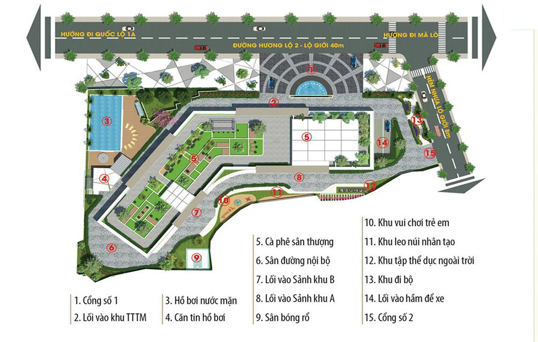Mặt bằng căn hộ Saigonhomes