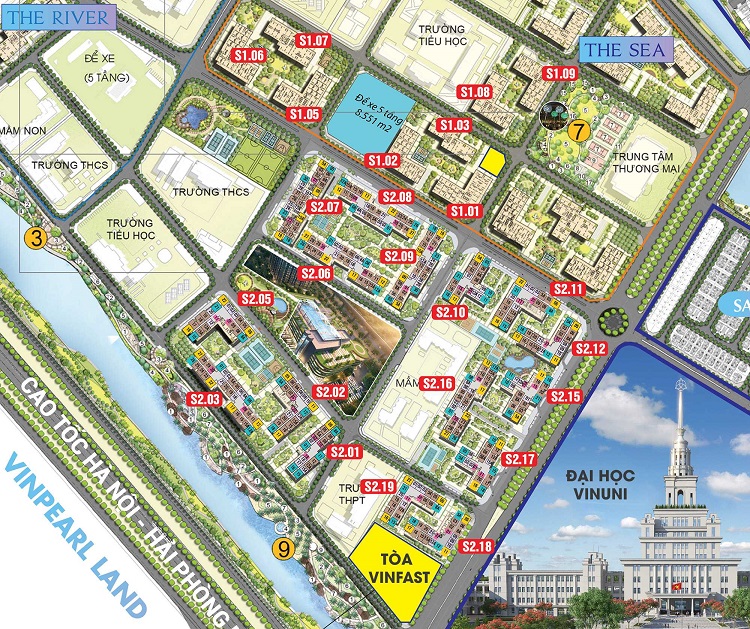 Mặt bằng điển hình căn hộ tại Vinhomes Ocean Park