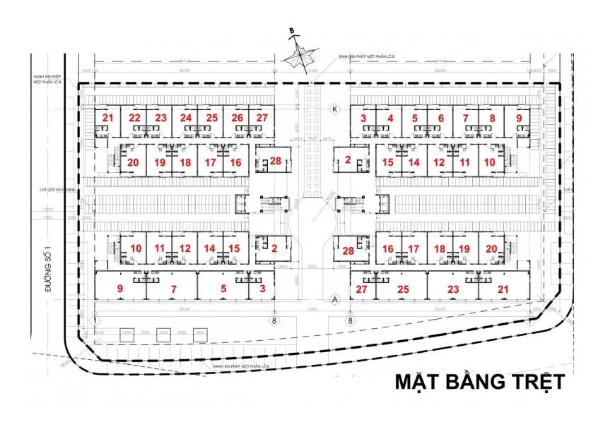 Sơ đồ mặt bằng Chung cư EHome 4