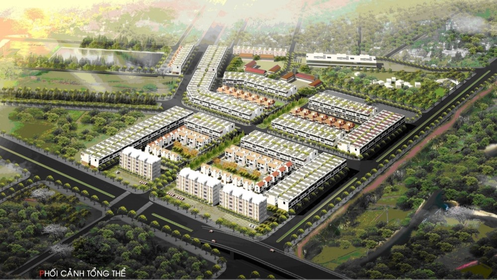 Cổng chào và hạ tầng KDC Bắc đường Trần Hưng Đạo Hòa Bình