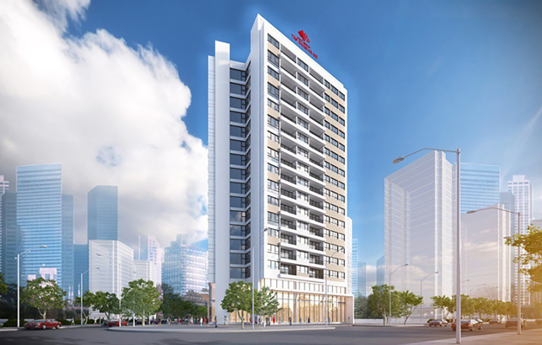 Không gian phòng khách với tầm nhìn xanh tại Hà Đô Parkside