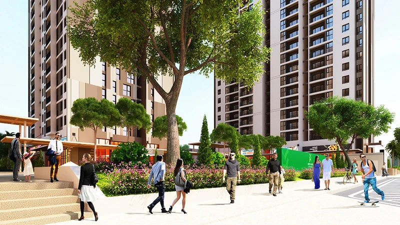 Hình ảnh phối cảnh chung cư Green Park CT15 Việt Hưng