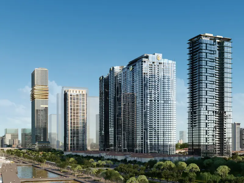 Dự án The Grand Marina Saigon tại Quận 1, đại diện cho top 5 dự án căn hộ đáng sống TPHCM với kiến trúc hiện đại và vị trí ven sông.