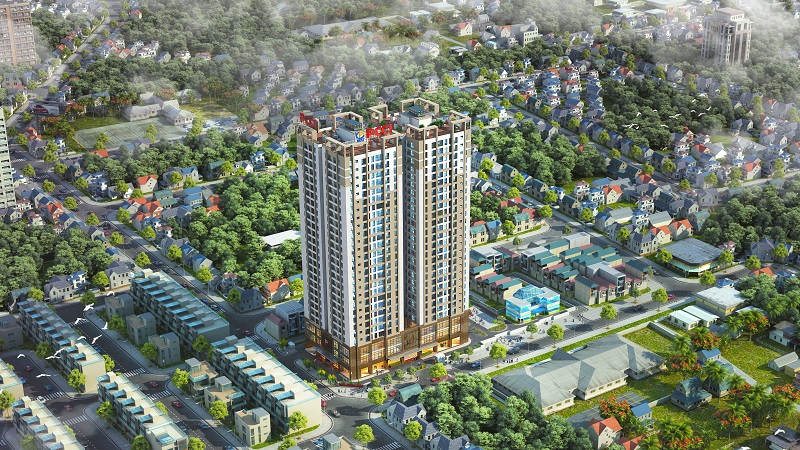 Phối cảnh chung cư PCC1 Triều Khúc
