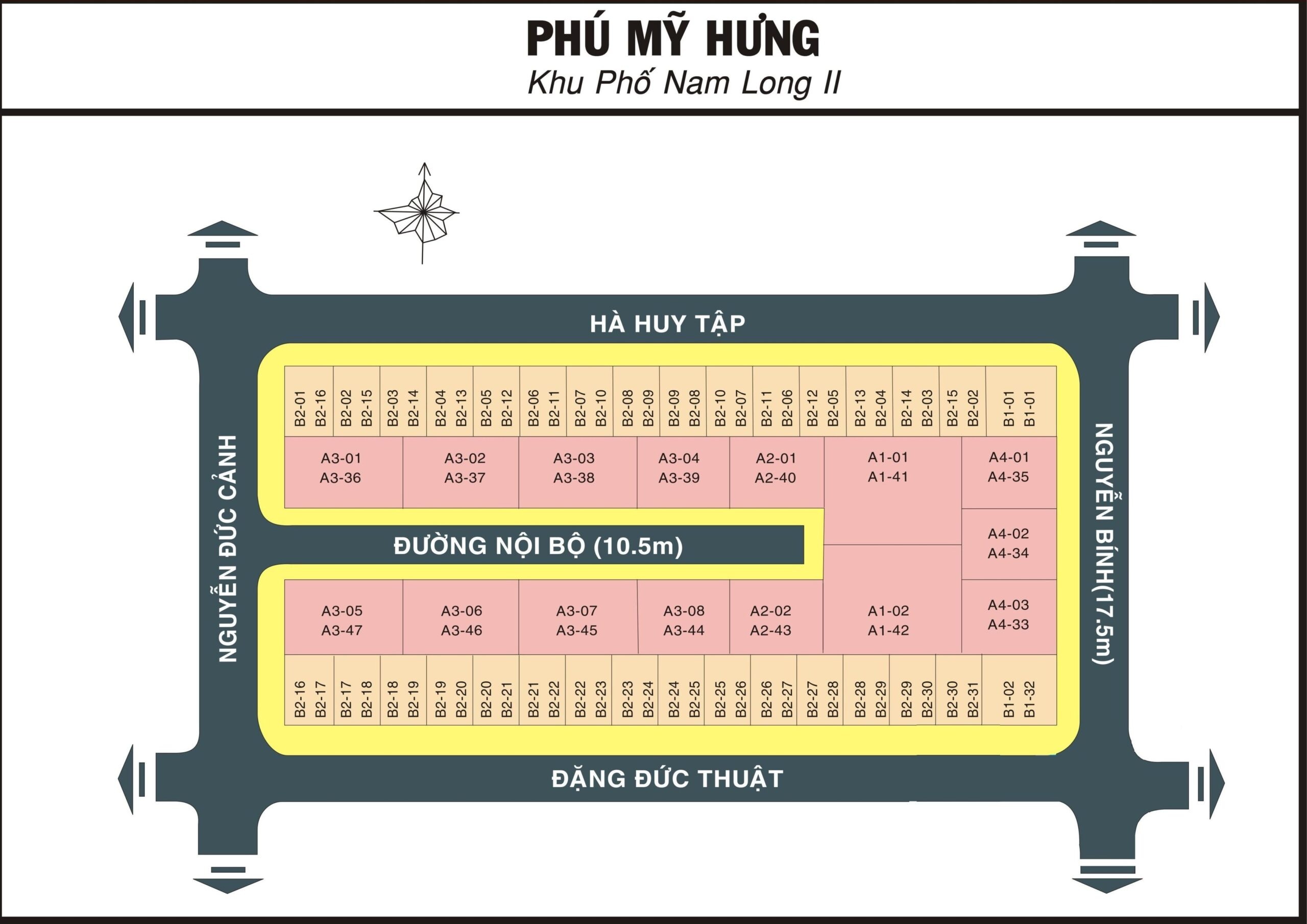 Mặt bằng phân lô căn hộ/nhà phố Nam Long 2
