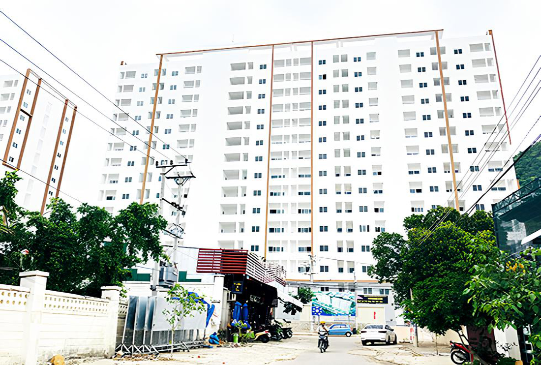 Phối cảnh chung cư Nhà ở xã hội Bình Phú 2