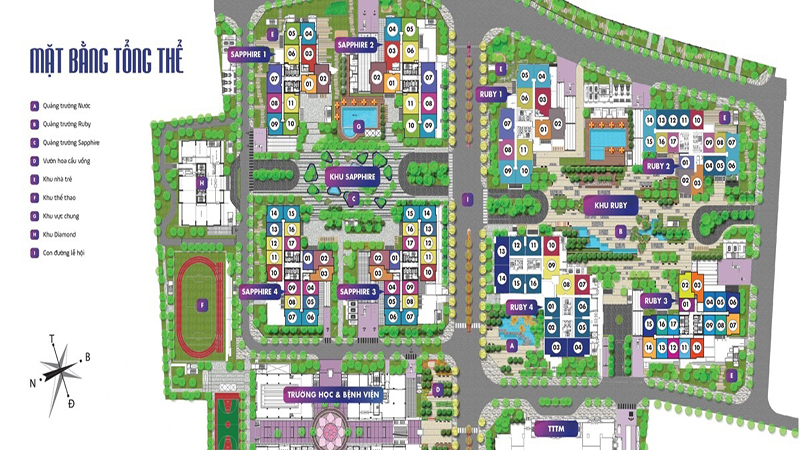 Mặt bằng tổng thể căn hộ Goldmark City