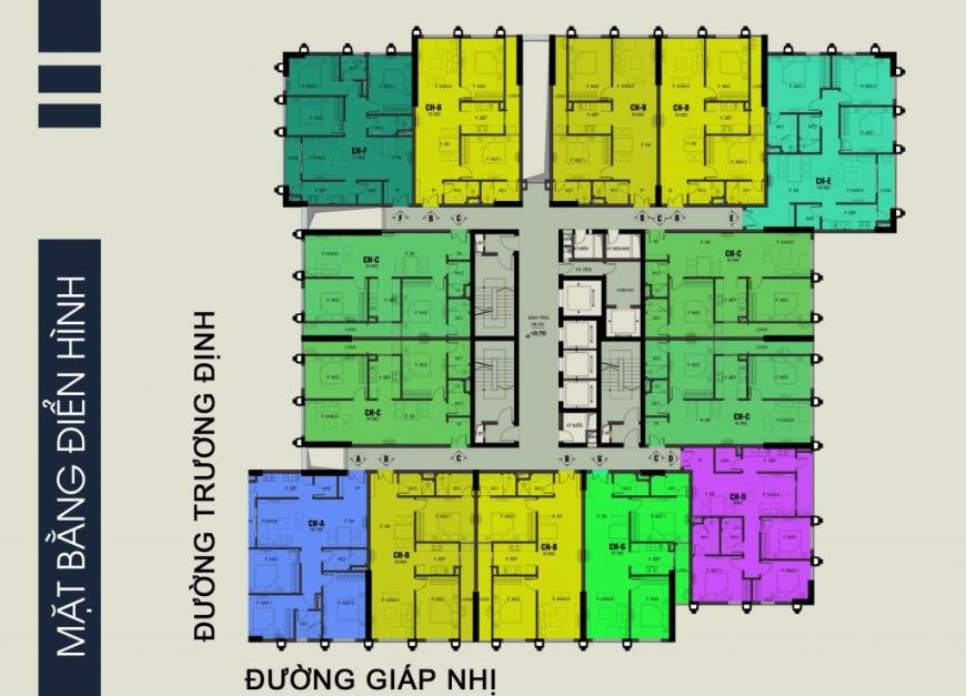 Mặt bằng điển hình căn hộ Eco Green Tower