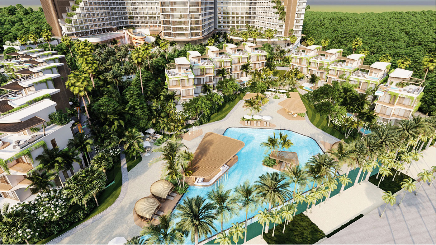 Toàn cảnh Charm Long Hải Resort, Huyện Long Điền với hồ bơi vô cực
