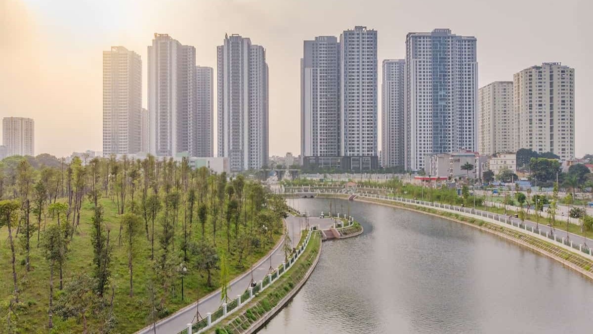 Tổng quan dự án Goldmark City từ trên cao