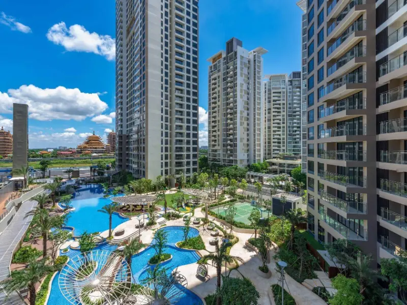 Không gian sống xanh mát và hiện đại tại Top dự án TP Thủ Đức có tiện ích như resort, nơi kết hợp hoàn hảo giữa kiến trúc sang trọng và tiện ích nghỉ dưỡng cao cấp.