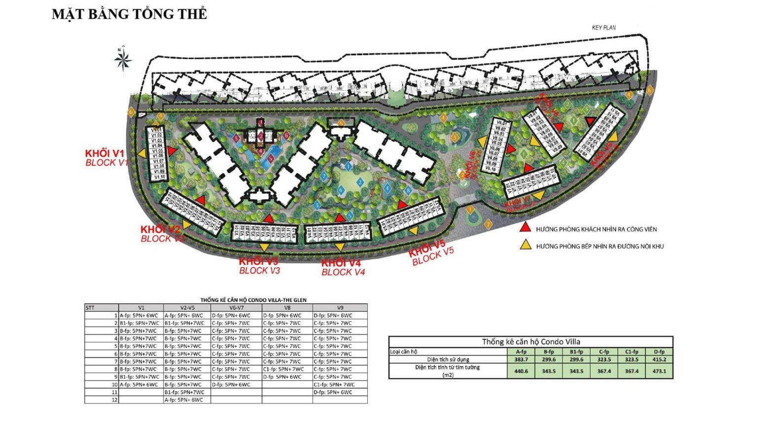 Mặt bằng phân lô khu biệt thự The Glen Celadon City