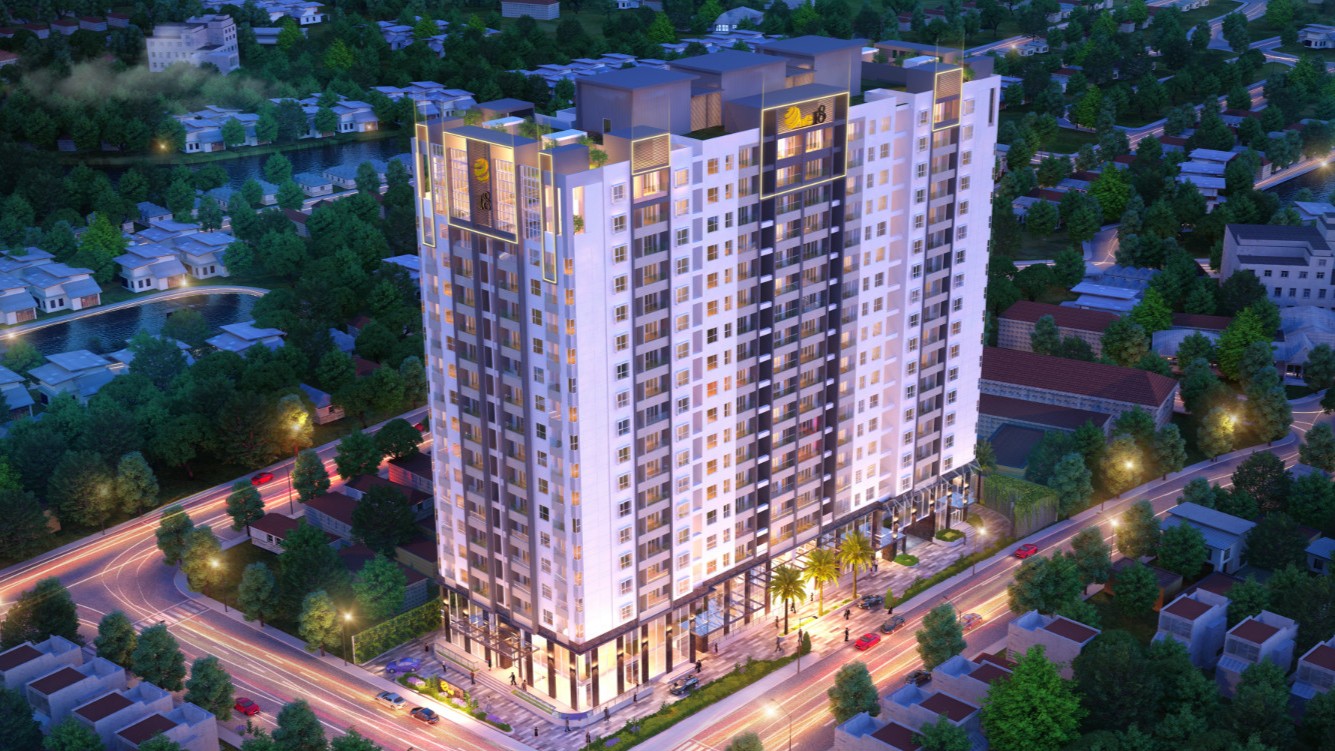 Tổng quan dự án ONE18 từ trên cao tại Long Biên
