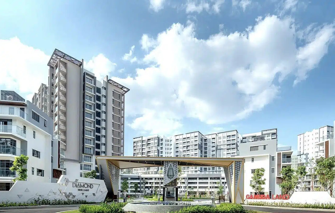 Phối cảnh hồ bơi và Clubhouse tại Diamond Brilliant Celadon City