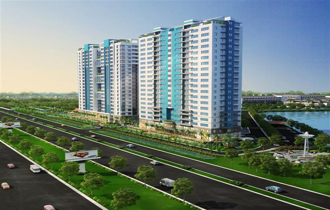Phòng khách rộng rãi tại căn hộ A.View