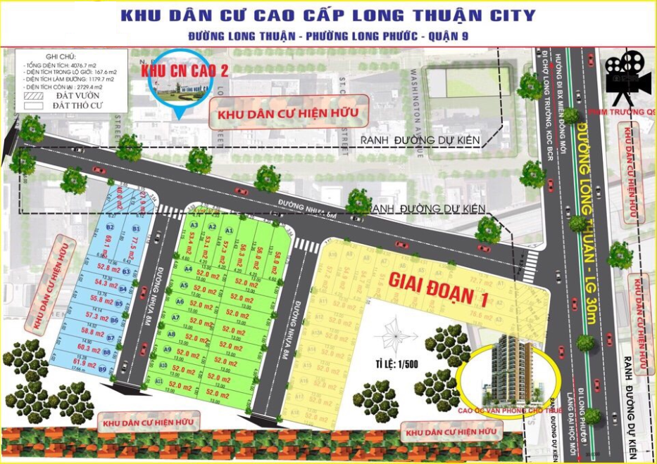 Sơ đồ phân lô dự án KDC Long Thuận Thủ Đức