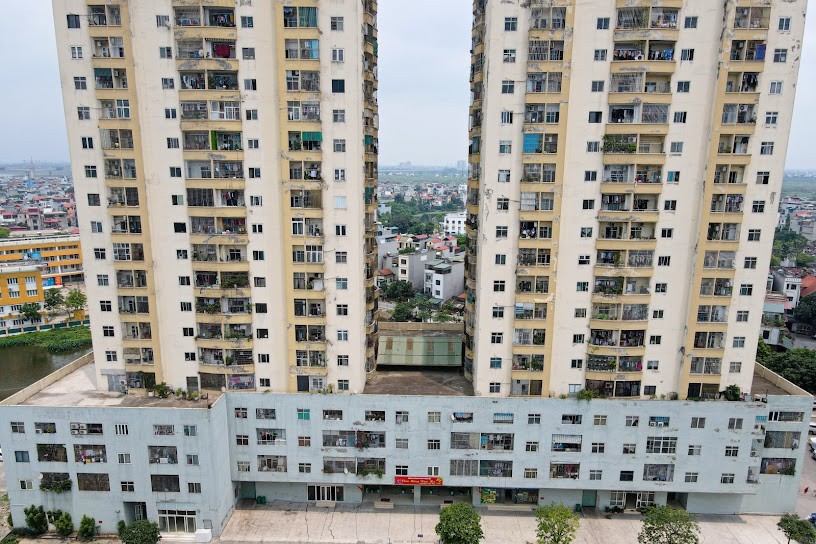 Khu vực chung cư Riverside Tower (79 Thanh Đàm)