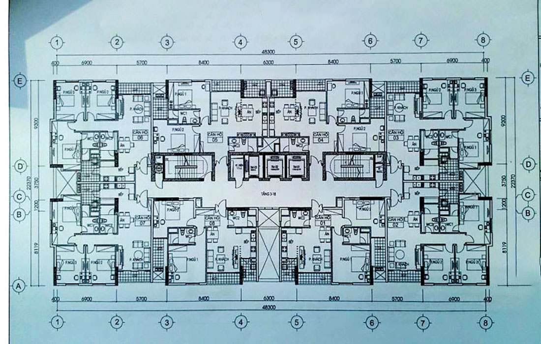 Mặt bằng thiết kế căn hộ Chung cư Gia Phú